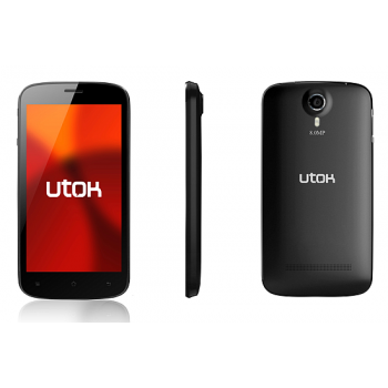 Telefon Mobil UTOK 430 Q Black Dual SIM 4.3" 540 x 960 Quad Core 1.2GHz memorie interna 4GB Camera Foto 8MPx Android v4.1