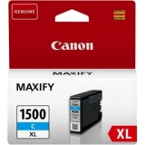 Cartus cerneala Canon PGI1500XLC, cyan, Dual Resistant High Density, capacitate 12ml / 1020 pagini, pentru Canon Maxify MB2350, MB2050.