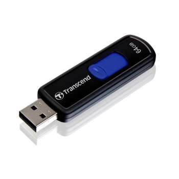 Memorie USB Transcend JetFlash 500 64GB USB 2.0 Black-Blue TS64GJF500