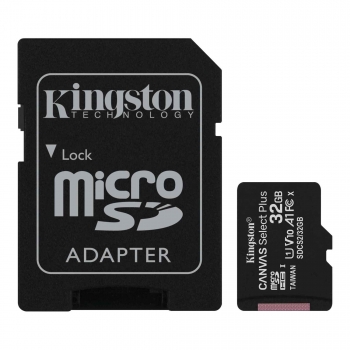 Card Memorie MicroSD Kingston, 32GB, Select Plus, Clasa 10 UHS-I Performance