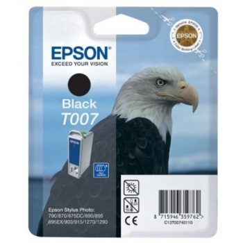 Cartus Cerneala Epson T007 Black capacitate 1080 pagini for Epson Stylus Photo 1270, 1290, 900, 780, 790, 870, 870LE, 875DC, 890, 895, 915 C13T00740210