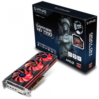 Placa Video Sapphire AMD Radeon HD 7990 6GB GDDR5 2x384bit PCI-E x16 3.0 DVI 4x miniDisplayPort 21207-00-50G