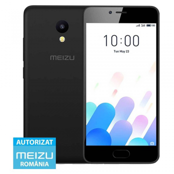 Smartphone Meizu M5c Black 5" 720 x 1280 IPS Quad Core1.3GHz, 16GB, 2GB RAM, Dual SIM, 4G, Camera Foto 8MPx Android v6.0