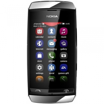 Telefon Mobil Nokia Asha 305 Silver White Dual SIM NOK305WHT