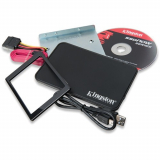 SSD Installation Kit - 2.5# USB enclosure, 7mm-9.5mm adapter frame, 3.5# mounting plate & screws, SATA power & data cables, cloning software and installation video