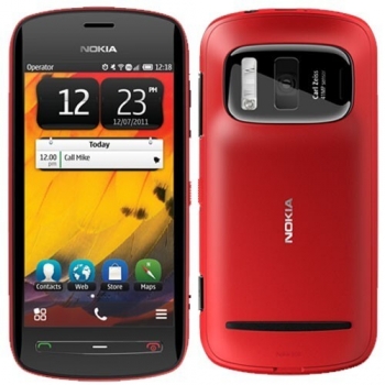 Telefon Mobil Nokia 808 PureView Red Camera foto 41MP 3G 4" 360 x 640 Gorilla Glass ARM 11 1.3GHz memorie interna 16GB Simbian Nokia Belle OS NOK808RD