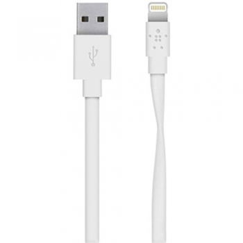 Belkin Mixit Flat Lightning to USB Cable 1.2m, White