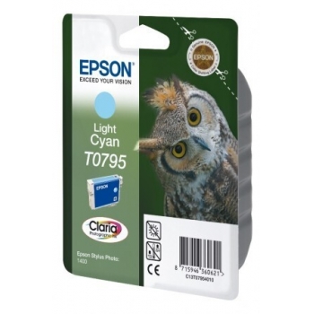 Cartus Cerneala Epson T0795 Light Cyan 660 Pagini for Epson Stylus Photo R1400 C13T07954010