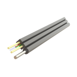 Cablu fibra optica 2 fibre flat drop SM, 600N, cu sufa, intarziere la flacara, protectie apa, LSZH, int/ext - SAMM 