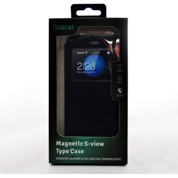 Husa Samsung J5 2017 (doar J530F) Spacer, negru, magnetica tip portofel SPT-M-SA.J52017 