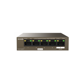 TENDA 5-PORT GIGABIT PD SWITCH 4P POE TEG1105PD