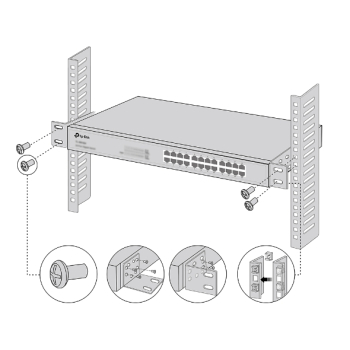 TP-LINK RACK-MOUNTING BRACKET KIT/SCREWS INCLUDED RACKMOUNT KIT-13