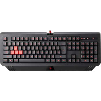 Tastatura A4tech Bloody B120 Gaming Iluminata Rosu, taste de schimb WASD, Rezistenta la APA, Disable windows key USB Black