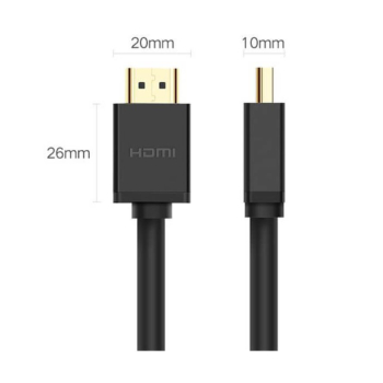 CABLU video Ugreen, HD104 HDMI (T) la HDMI (T), rezolutie maxima 8K UHD (7680 x 4320) la 60 Hz, 2m, braided, negru 80403 (timbru verde 0.8 lei)- 6957303884032 