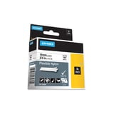 Dymo RHINO TAPE NYLON 19MM/3.5M/BLACK ON WHITE 18489