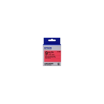 Epson Label Cartridge Pastel LK-3RBP Black/Red 9mm (9m) C53S653001
