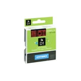 Dymo D1-TAPE 12MM X 7M/BLACK ON RED S0720570