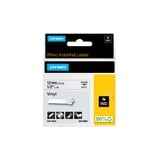 Dymo RHINO TAPE VINYL 12MM/5.5M/BLACK ON WHITE 18444