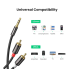 CABLU audio Ugreen, AV116 stereo 3.5 mm jack (T) la 2 x RCA (T), 3m, conectori auriti, negru 10590 (timbru verde 0.18 lei) - 6957303815906 