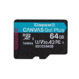 Card memorie Kingston 64GB MSDXC CANVAS GO PLUS 170R/A2 U3 V30 SINGLE PACK W/O ADPTR SDCG3/64GBSP