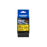 Brother TZE-SL651 SELF LAMINATING TAPE/24MM 8MYELLOW/BLACK TZESL651