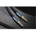 CABLU audio Ugreen, AV112 stereo (3.5 mm jack T/T), conectori auriti, 1m, braided, albastru 10685 (timbru verde 0.18 lei) - 6957303816859 
