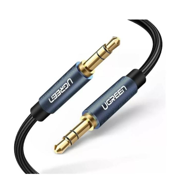 CABLU audio Ugreen, AV112 stereo (3.5 mm jack T/T), conectori auriti, 3m, braided, albastru 10688 (timbru verde 0.18 lei) - 6957303816880 