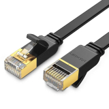 PATCH CORD U/FTP Ugreen Cat7, NW106 fire din cupru, flat cable, viteza maxima 10 Gbps, 3m, negru 11262 (timbru verde 0.08 lei) - 6957303882625 