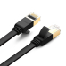 PATCH CORD U/FTP Ugreen Cat7, NW106 fire din cupru, flat cable, viteza maxima 10 Gbps, 3m, negru 11262 (timbru verde 0.08 lei) - 6957303882625 