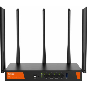 Tenda, W30E , Router wireless, 802.11ax, AX3000 Dual Band, Porturi Gigabit 1 WAN, 3 LAN , Antene 4 externe, max 200 utilizatori, acoperire 500 mp, Pt birouri, firme mici, internet cafe, locuinte mai 