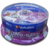 DVD+R VERBATIM 8X 8,5GB SP25/PK DL PRINT 43667
