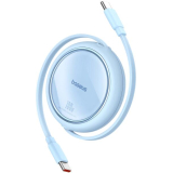 CABLU alimentare si date Baseus Free2Draw Mini, Fast Charging Data Cable pt. smartphone, retractabil, USB Type-C la USB Type-C 100W, 1m, albastru 