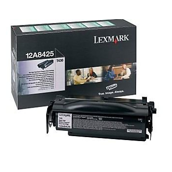 Cartus Toner Lexmark 12A8425 Black High Yield Return Program 12000 pagini for Optra T430