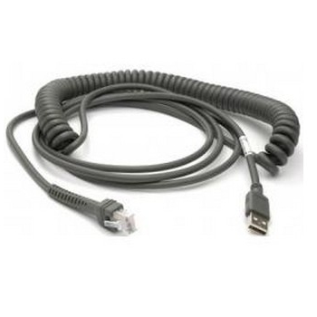 Cablu Datalogic Cable, USB, Type A, Enhanced, Coiled, Power Off Terminal, 5 Meters 90A052066