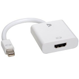 V7 MINI DP TO HDMI ADAPTER WHITE/MINI DP TO HDMI ADPTR 1080P FHD CBL-MH1WHT-5E