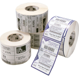 Zebra Label, Paper, 102x38mm; Thermal Transfer, Z-Select 2000T, Coated, Permanent Adhesive, 25mm Core, Perforation 3006319