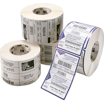 Zebra Label, Paper, 102x38mm; Thermal Transfer, Z-Select 2000T, Coated, Permanent Adhesive, 25mm Core, Perforation 3006319