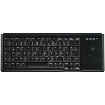 Tastatura Cherry INDUSTRY 4.0 COMPACT ULTRAFLAT/TRACKBALL KEYBOARD USB BLACK AK-4400-TU-B/US