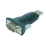 USB 2.0 adapter to serial - 9 pin - Connection 1: USB A Plug - Connection 2: RS232 (serial) connector - Mounting with Screws - Molded plastic hood - incl 80cm USB extension Cable - RoHS Compliant - black transparent.