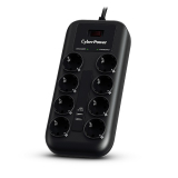 CyberPower PRELUNGITOR CYBER POWER, Schuko x 8, conectare prin Schuko (T), USB x 2, cablu 1.8 m, 10 A, protectie supratensiune, negru, P0820SUF0-DE (timbru verde 0.18 lei) 