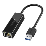 ADAPTOR RETEA Ugreen, CR111 USB to RJ-45 Gigabit LAN Adapter, LED, negru 20256 (timbru verde 0.18 lei) - 6957303822560 