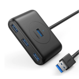 HUB extern Ugreen, CR113 porturi USB: USB 3.0 x 4, conectare prin USB 3.0, lungime 1 m, negru, 20291 (timbru verde 0.8 lei) - 6957303822911 