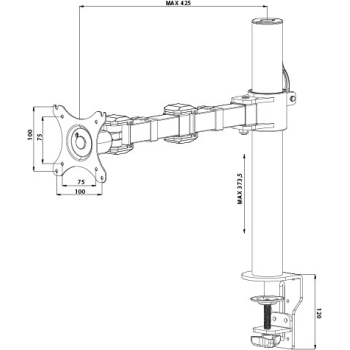 Iiyama SINGLE ARM CLAMP/10-30IN 100X100 HAS 10KG DS1001C-B1