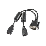 VM3 USB Y CABLE - D15 MALE TO TWO USB TYPE A PLUG HOST 10 INCH