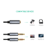 CABLU audio Ugreen, AV140 stereo 2 x 3.5 mm jack (T) la 3.5 mm jack (M), 0.20 m, conectori auriti, negru 20899 (timbru verde 0.18 lei) - 6957303828999 