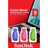 Stick USB SANDISK CRUZER BLADE USB/FLASH DRIVE 3-PACK - 16GB SDCZ50C-016G-B46T