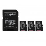 Card memorie Kingston 64GB MICROSDXC CANVAS SELECT 3P/3PC 100R A1 C10 CARD+SD ADAPTER SDCS2/64GB-3P1A