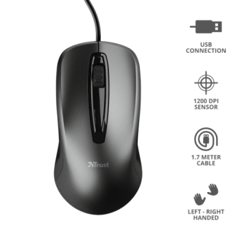 MOUSE Trust Carve USB Mouse 23733 (timbru verde 0.18 lei) 