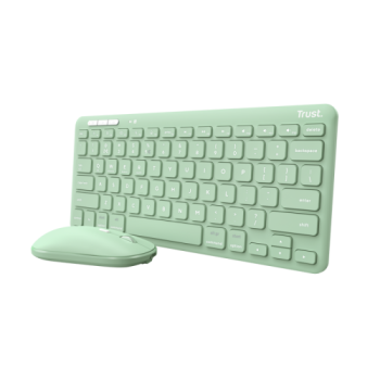 TASTATURI Trust LYRA Wireless and rechargeable Keyboard & Mouse GREEN US 24942 (timbru verde 0.8 lei) 