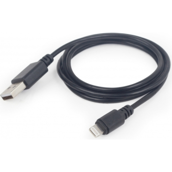 CABLU alimentare si date GEMBIRD, pt. smartphone, USB 2.0 (T) la Lightning (T), 2m, negru, CC-USB2-AMLM-2M (timbru verde 0.08 lei) 